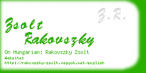 zsolt rakovszky business card
